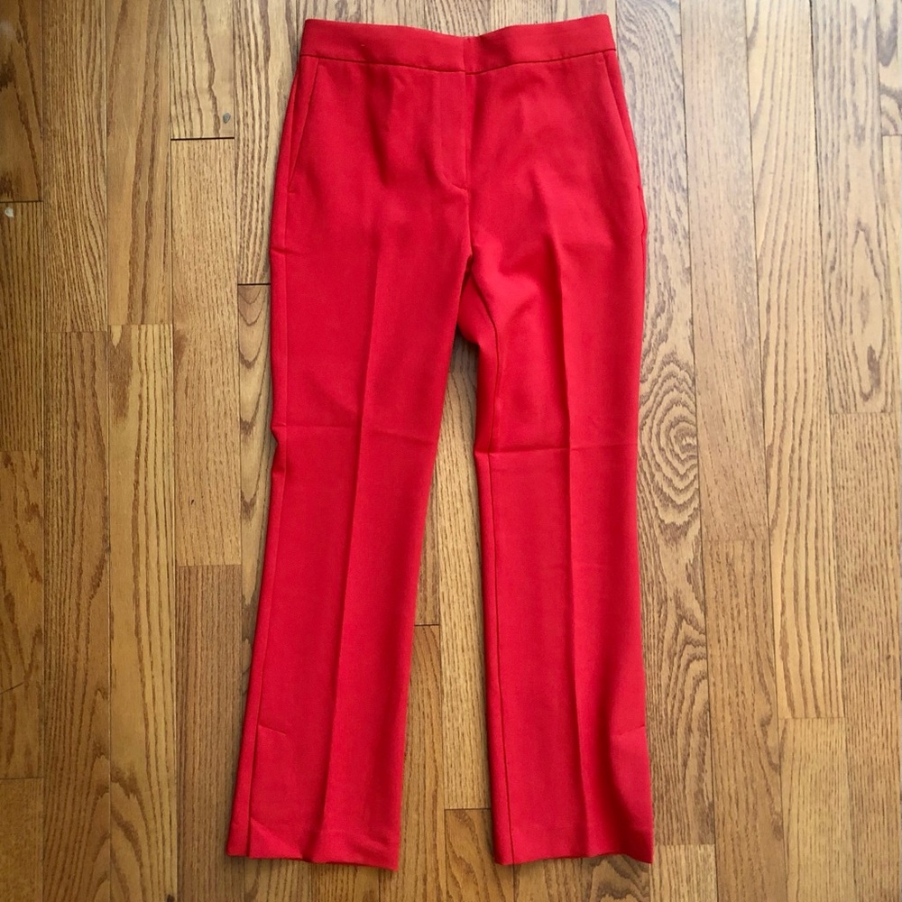 Ann Taylor RARE Skinny Flare with Vent Hem Red Trouser Pant Women’s Size 8 - Picture 4 of 13